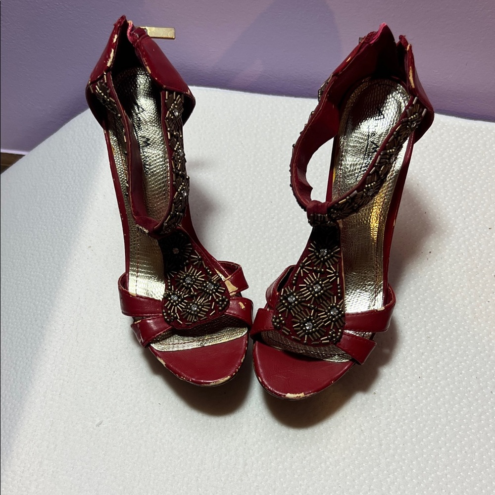 Elegant Red Women's Heels